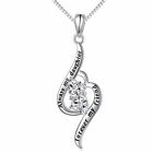 Always My Sister Daughter Mother Forever My Friend Love Heart Silver Necklace