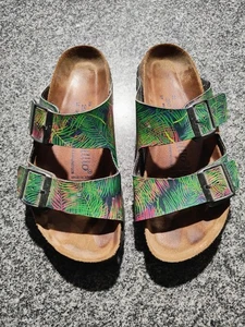 Zueco Birenstock Papillio Birko-Flor Multicolor Hoja Tropical Arizona L8 M6 Talla 39 - Imagen 1 de 9