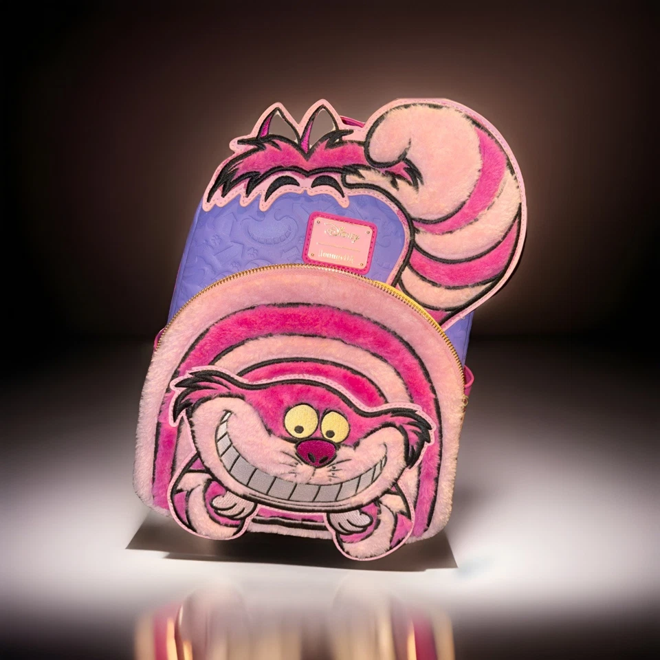 MINI MOCHILA LOUNGEFLY DISNEY ALICIA EN EL PAÍS DE LAS MARAVILLAS GATO CHESHIRE~ RARA NUEVA~ Foto 1 de 3