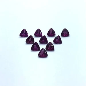 Pink Rodholite Trillion Garnet Cut Faceted Natural Loose Gemstone Making Jewelry - Picture 1 of 8