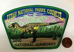 UTAH NATIONAL PARKS COUNCIL OA 508 363 2010 BSA JAMBOREE PATCH JSP VELOCIRAPTOR - Imagen 1 de 2