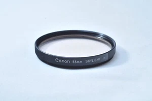 @ SakuraDo Camera @ Rare! @ Vintage Canon Skylight 1x Black 55mm Lens Filter - Picture 1 of 5