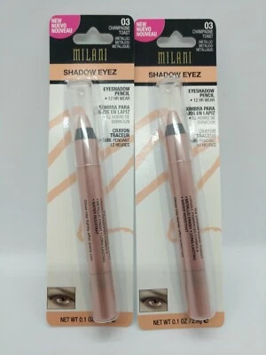 Milani Shadow Eyez Eyeshadow Pencil 12Hr Wear 03 CHAMPAGNE TOAST Sealed lot of 2 - Image 1 of 4