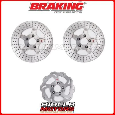 KIT DISCHI FRENO BRAKING HARLEY DAVIDSON XR 1200 X 1200 2011 - ANTERIORE + POSTE Foto 1 de 4