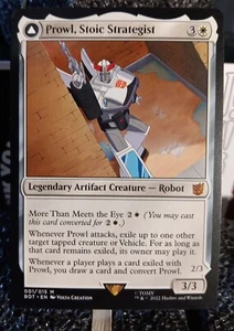Tarjeta de Transformers BOT Prowl Stoic Strategist 001 Prowl Pursuit Vehicle MTG - Imagen 1 de 2