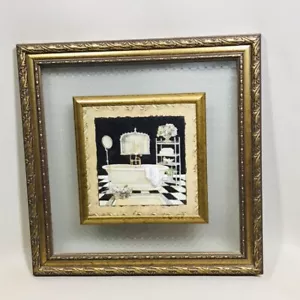 C. Winterle Olson Art Print Victorian Bathroom Contemporary Wall Picture Framed - Picture 1 of 8