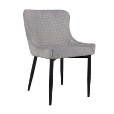 Paloma Honeycomb Dining Chair –Grey Velvet-Modern Kitchen Office Seating- PAL-D4