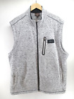 Greg Norman Men?S Size Xl Gray Fleece Golf Sweater Vest Full Zip