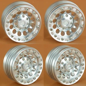 4Pcs Heavy Metal 1.9'' Beadlock Wheels Rims for 1/10 RC Crawler Axial SCX10 - Picture 1 of 10