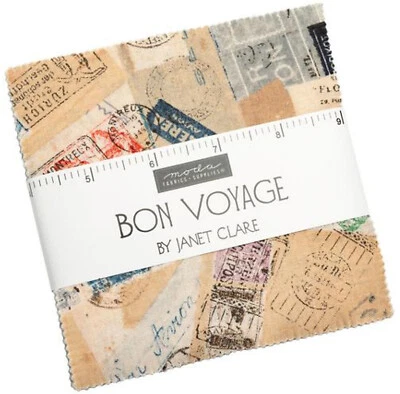 Bon Voyage Moda Charm Pack 42 100% Cotton 5" Precut Fabric Squares - Image 1 of 2