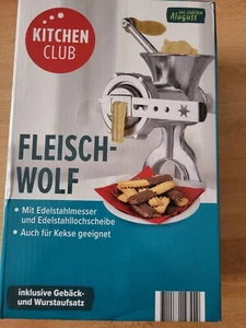 Fleischwolf Edelstahl Messer & Lochscheibe Spritzgebäck aus Aluguss NEU & OVP - Bild 1 von 1