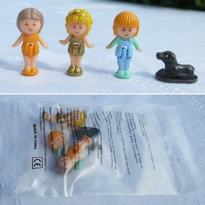 NEU MINI Polly Pocket 4 mini Figuren Püppchen und Hund NEU in OVP Bluebird