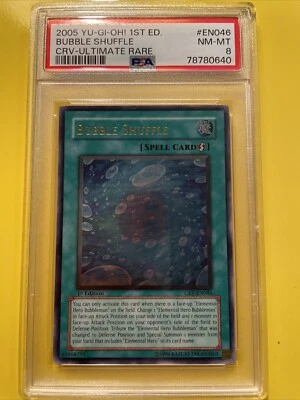YuGiOh BUBBLE SHUFFLE #CRV-EN046 🔥PSA 8 NM-MT🔥1st EDITION- 2005 ULTIMATE RARE - Image 1 of 4