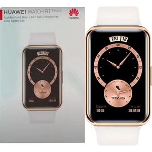 Huawei Watch Fit Elegant Frosty White 4GB Bluetooth Smartwatch NEW - Picture 1 of 5