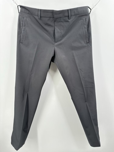 Prada Pantalone Abito Nero Zip Laterale Gambe Apertura Taglia 50 (X 1)