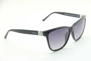 NEW SWAROVSKI SW 121 01B BLACK SILVER AUTHENTIC SUNGLASSES SW121 56-13 - Picture 1 of 3