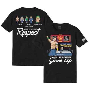 WWE JOHN CENA “20 YEARS NEVER GIVE UP” T-SHIRT OFFICIAL ALL SIZES NEW - Picture 1 of 4