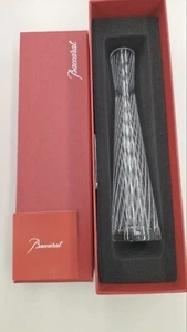 Baccarat Flower Vase Mikado Crystal Glass Unused Near Mint Japan - Picture 1 of 3