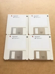 APPLE MACINTOSH HYPERCARD (1987) 4 X ORIGINAL FLOPPIES TESTED AND WORKING - Zdjęcie 1 z 3