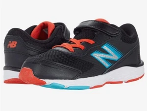 New Balance 680 V6 Alternative Closure Running Shoe Black/Orange/Sky 2M infant - Picture 1 of 4