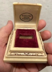 Vtg. Ring Box Bitterman Bros. Jewelers Evansville IN Beautiful MCM Presentation - Picture 1 of 10