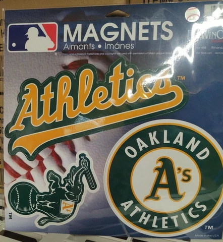 OAKLAND A'S ATHLETICS 3 PC DIE-CUT VINYL MAGNETS 11"X11" HIGH QUALITY HEAVY DUTY Cover