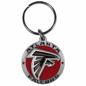 Atlanta Falcons 3-D Logo Metal Key Chain NFL Football (Round) - Picture 1 of 3