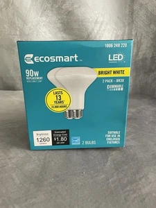 Ecosmart 90W LED Light Bulb BR30 Flood Dimmable Bright White - Picture 1 of 4
