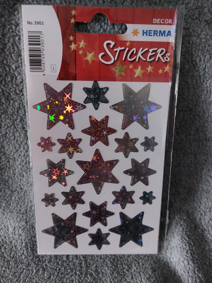 HERMA 3901 Sticker - STERNE - silber HOLOGAPHISCH - - Bild 1 von 1