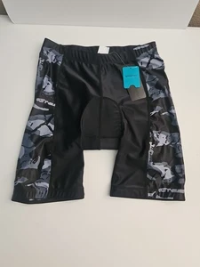 Sportuli Padded Compression Cycling Shorts Mens Black & Camouflage S - Picture 1 of 11