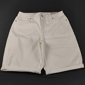 Chico's So Slimming Brigitte Bermuda Shorts Womens Size 2  (US 12R) White  NWT - Picture 1 of 12