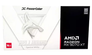 PowerColor Hellhound Radeon RX 9070 XT 16GB GPU Spectral White *New No Box* - Afbeelding 1 van 1