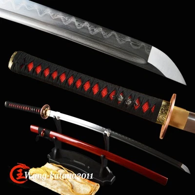 Espada Katana Samurai Japonesa Full Tang Argila Endurecida Hamon Lâmina Afiada - Imagem 1 de 4