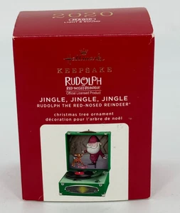2020 Hallmark Jingle, Jingle, Jingle Rudolph Record Player Ornament - Picture 1 of 16