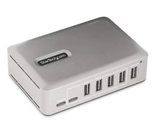 StarTech Hub USB-C de 7 Puertos, 5x USB-A + 2x USB-C, Autoalimentado con Fuente de Alimentación 65W - Imagen 1 de 2