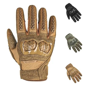 Tactical Gloves Touch Screen Knuckle Protection Special Forces Security Patrol - Picture 1 of 24