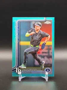 2025 Topps Chrome Brandon Lowe Aqua /299 Tampa Bay Rays - Picture 1 of 2