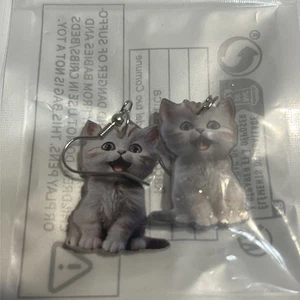 Orecchini Gatto Pendenti Goccia Soffice Gattino Acrilico Gatto Signora Regalo Nuovi - Foto 1 di 3