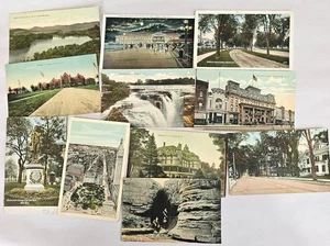 11 New York Gebäude Landschaft Postkarten Lithographie ca.1910er-30er Jahre Farbe unbenutzt  - Bild 1 von 9