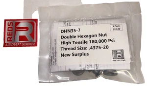Paquete de 5 tuercas hexagonales dobles DHN35-7 nuevas - Imagen 1 de 4