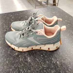 Reebok Zig Dynamica Running Shoes Sneakers Women's Size 9 Grey & Pink EUC - Picture 1 of 7