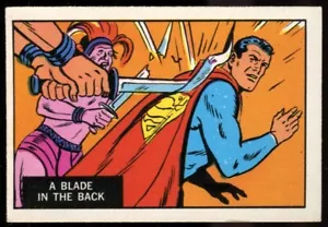 Trade Card, A&BC Chewing Gum, SUPERMAN IN THE JUNGLE, 1968,Blade in the Back,#28 - Picture 1 of 2