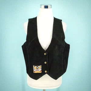 Chaleco de gamuza bordado vintage Looney Tunes mediano grande diablo de Tasmania - Imagen 1 de 6