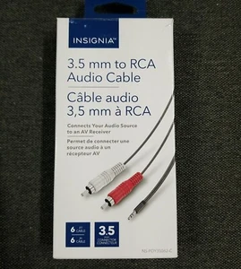 Insignia 3.5 mm Stereo To RCA Audio Cable 6 Ft. - Picture 1 of 2