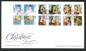 2017 Weihnachten FDC - Snow Hill, London EC1A (Schneeflocke) Pmk - Bild 1 von 1