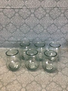 6 gobelets sans tige authentiques San Miguel 100 % en verre bleu/vert recyclé - Photo 1/5