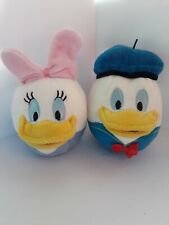 Hallmark Fluffballs Ornaments Disney Donald and Daisy Duck Fluff Balls 4" 