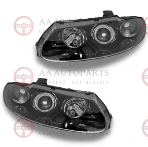 Projector Black Angel Eye Headlights Pair For Holden Commodore VT SS Monaro - Picture 1 of 3