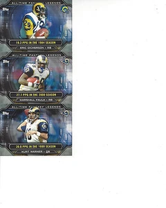 2015 Topps All-Time Fantasy Legends Dickerson Kurt Warner Marshall Faulk Rams - Picture 1 of 1