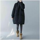 Womens Hoodie Padded Long Overcoat Oversize Loose Warm Outwear Winter Casual